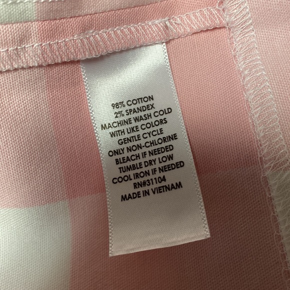 NWT Crown & Ivy Hello Spring Pink & White Plaid Cross Back Cotton Midi Dress - Picture 16 of 16